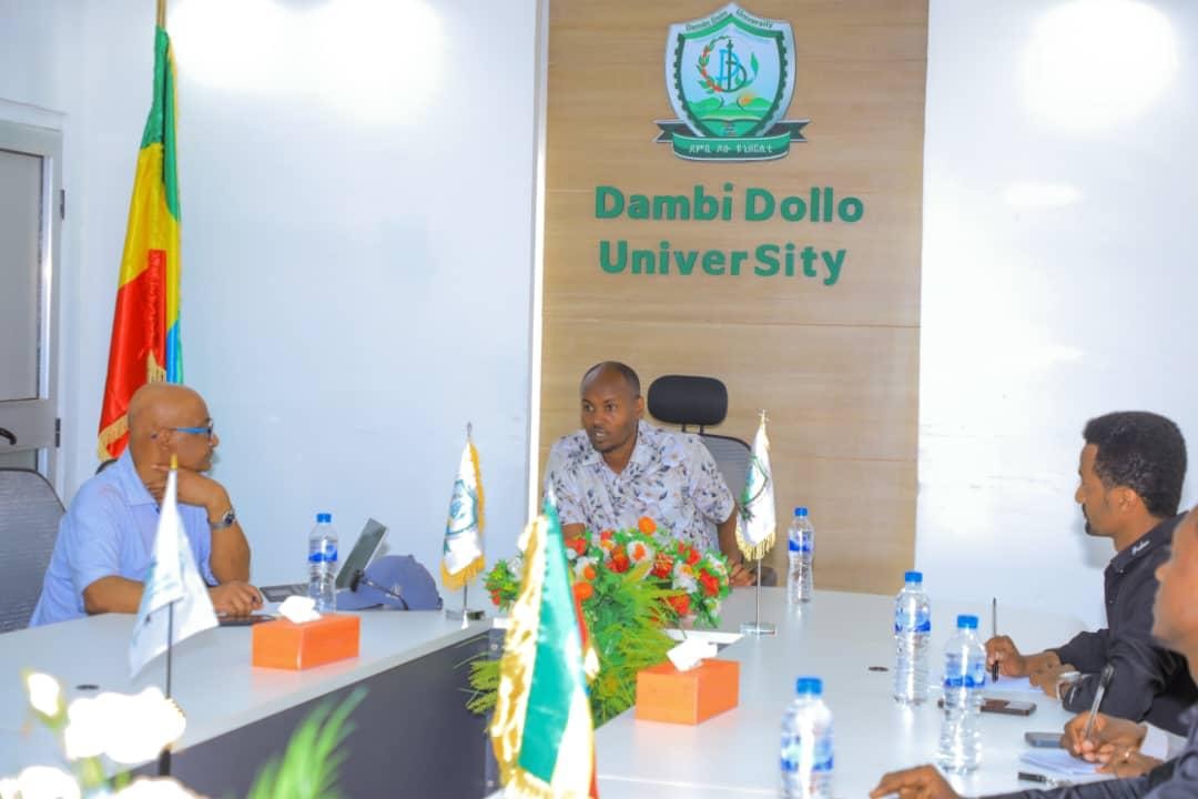 KDAG President Asfaw Debia meeting with Dr. Reda and DDU department heads