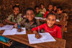 Children in classroom in Kellem